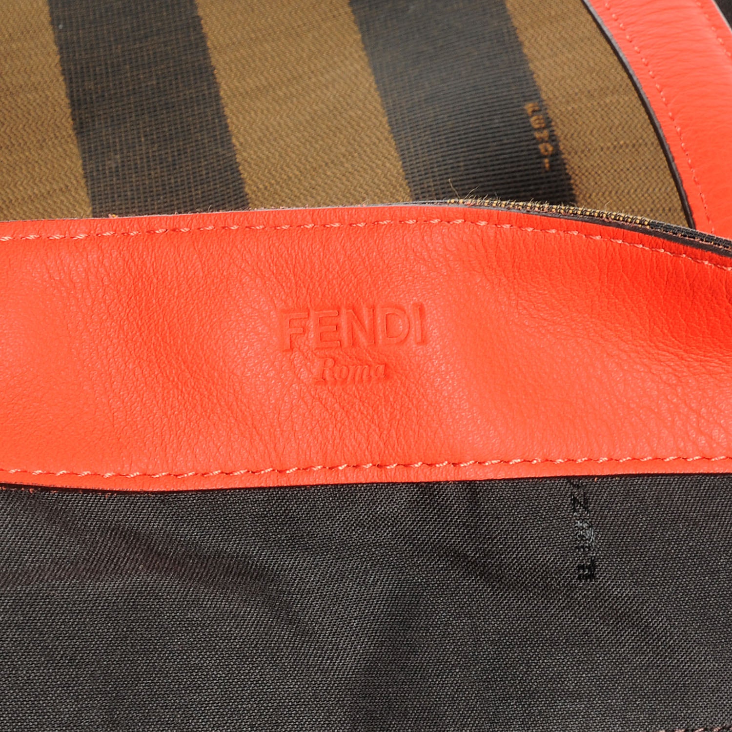 Fendi Pequin Vitello All In Shopper Tote Tobacco Papavero 8 of 10