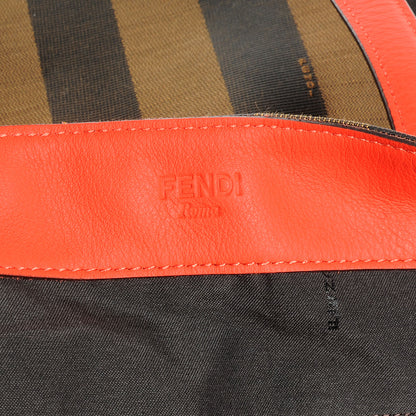 Fendi Pequin Vitello All In Shopper Tote Tobacco Papavero 8 of 10
