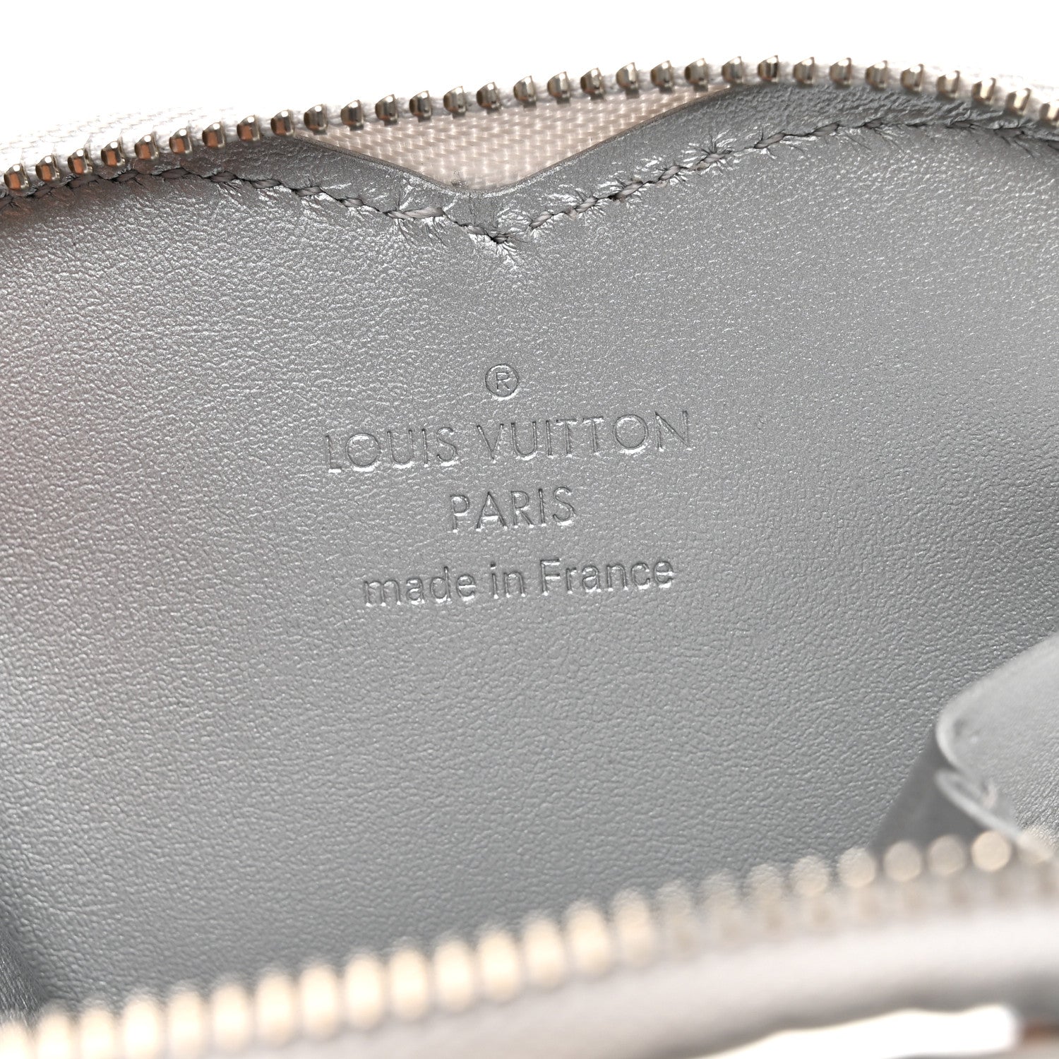 Louis Vuitton Monogram Mirror Heart Coin Purse Silver 6 of 7