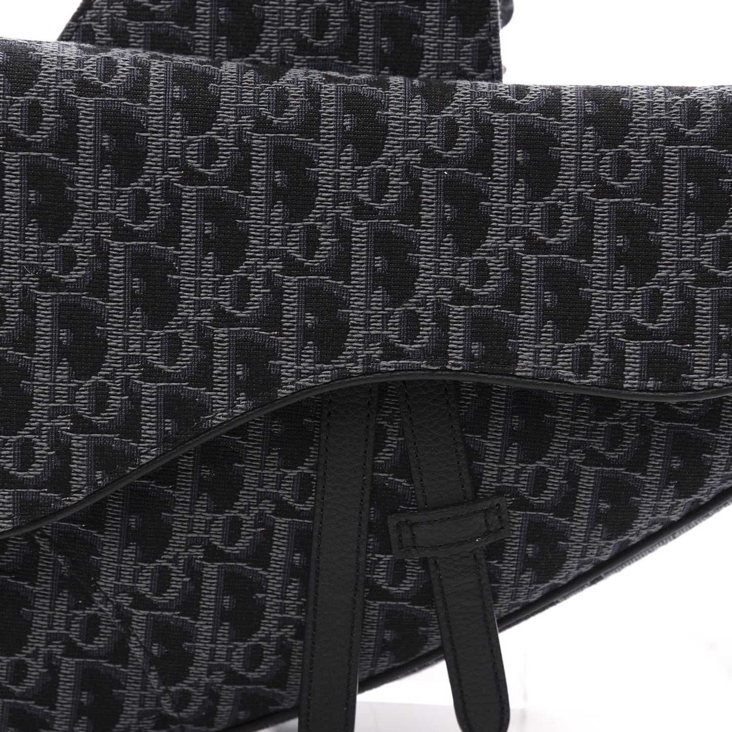 Oblique Mens Saddle Bag Black Blue