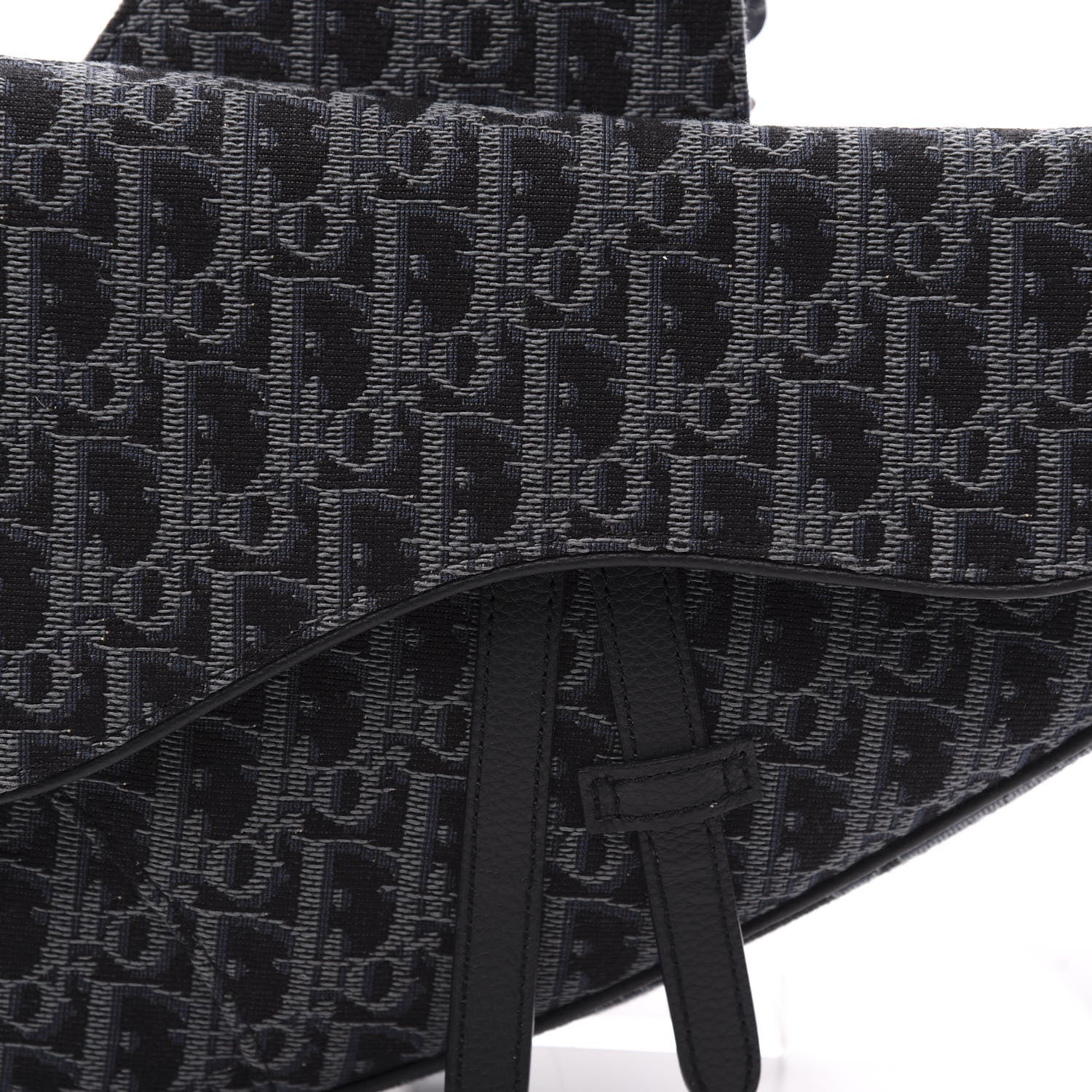 Christian Dior Oblique Mens Saddle Bag Black Blue 8 of 8