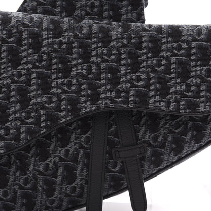 Christian Dior Oblique Mens Saddle Bag Black Blue 8 of 8