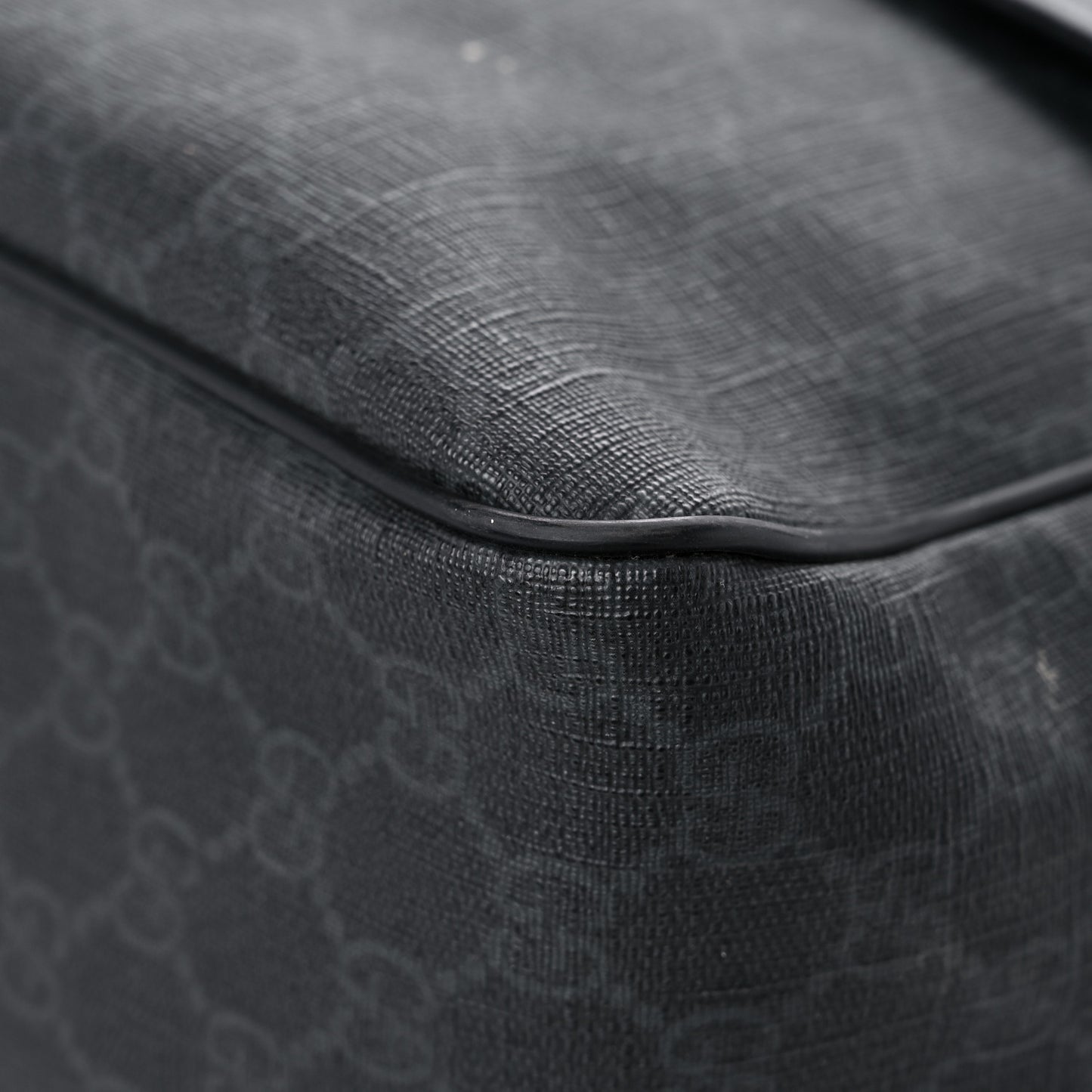 GG Plus Monogram Medium Flap Messenger Bag Black