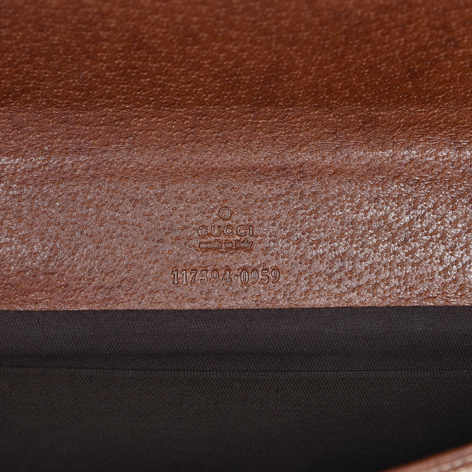 Gucci Monogram Bamboo Bar Clutch Brown 6 of 7