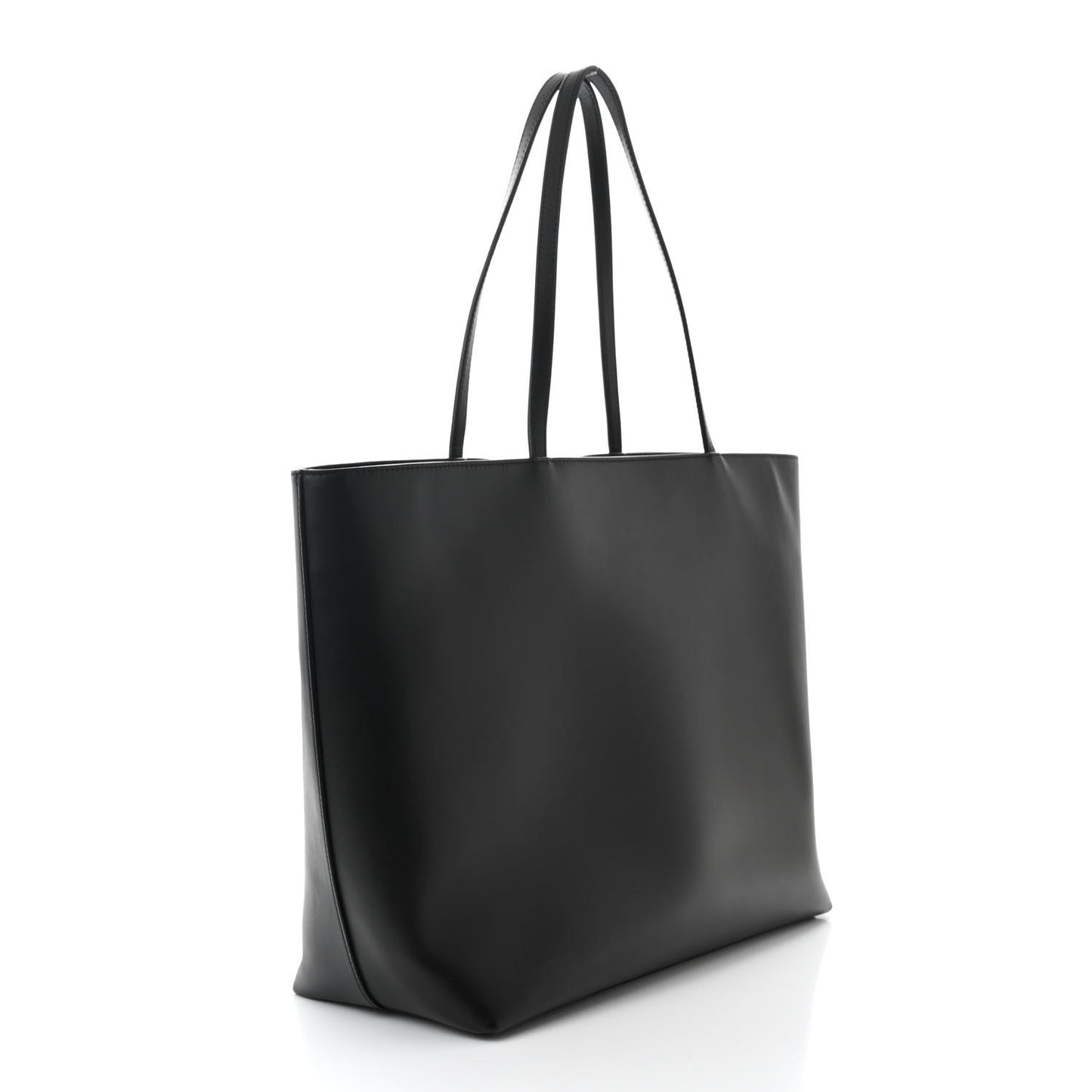 Calfskin DG Logo Shopper Tote Black