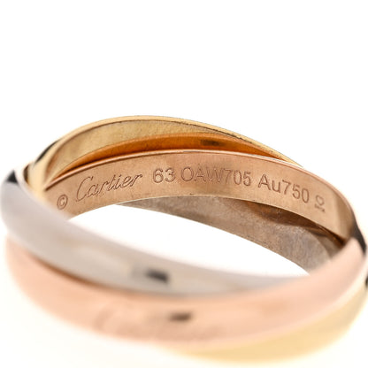 Cartier 18K Pink Yellow White Gold Small Trinity Ring 63 10.25 4 of 5