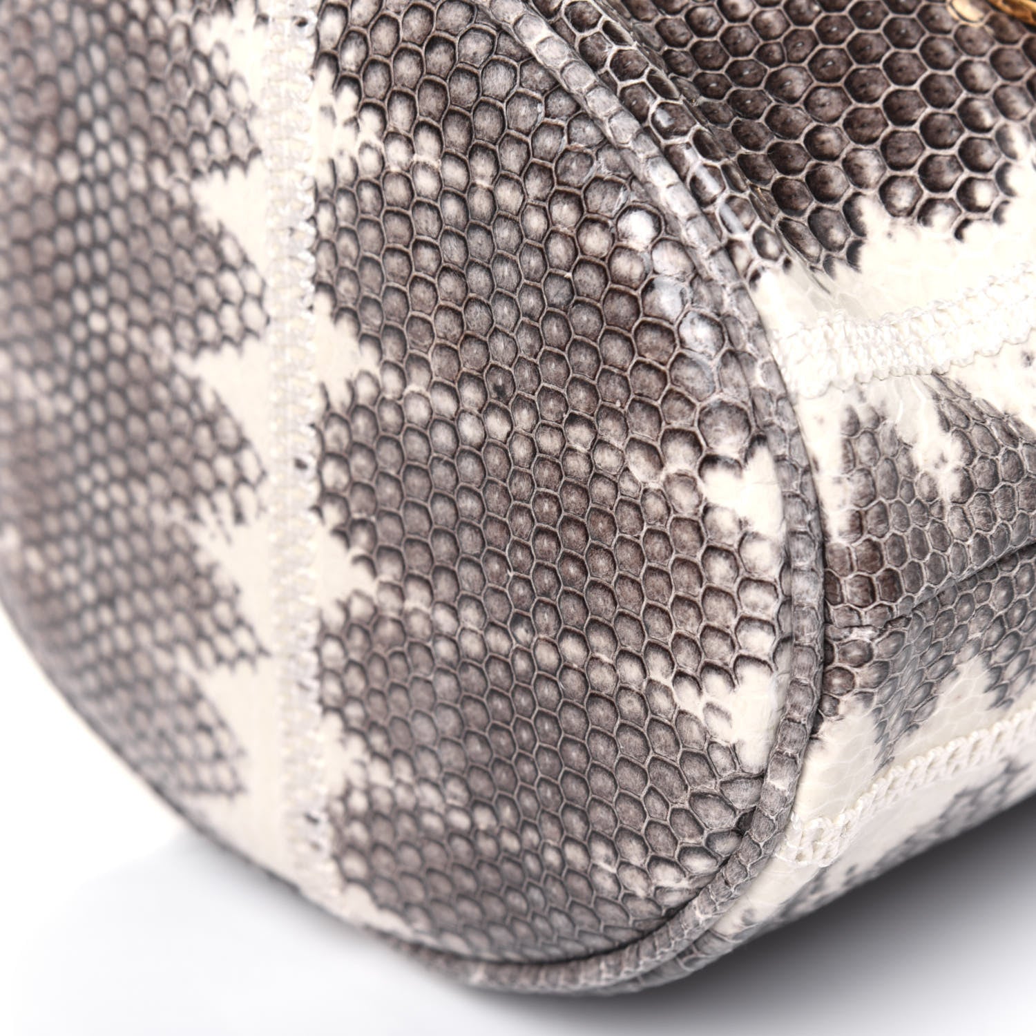 Gucci Snakeskin Mini Zumi Bucket Bag Grey 9 of 10