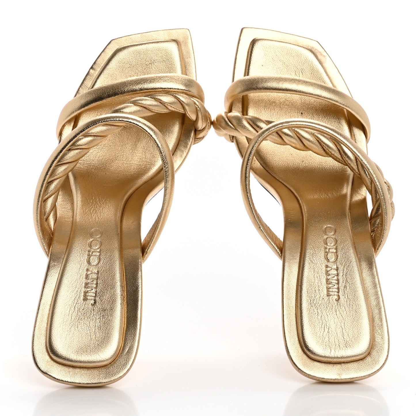 Metallic Nappa Diosa 90 Sandals 36 Gold
