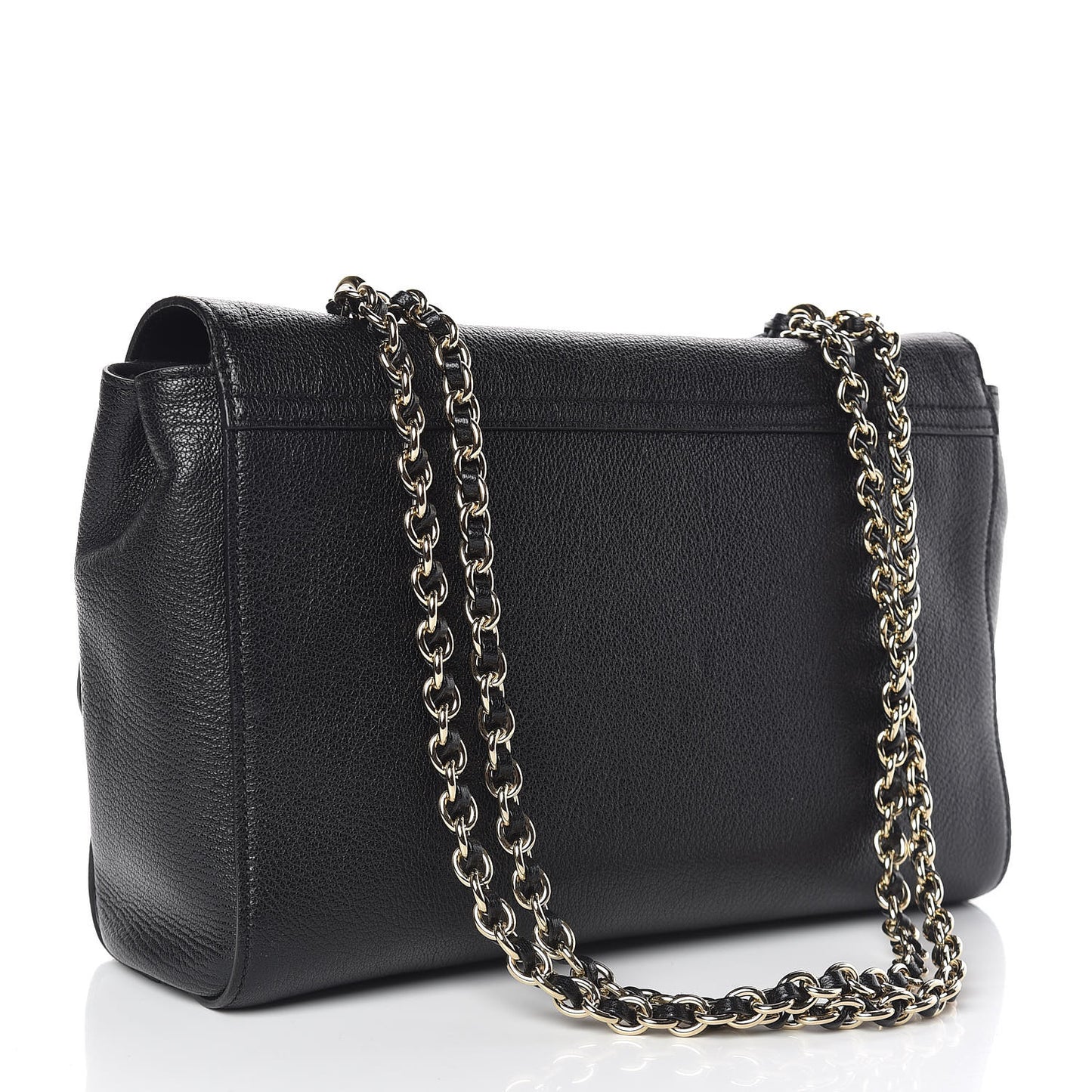 Glossy Goatskin Medium Lily Black