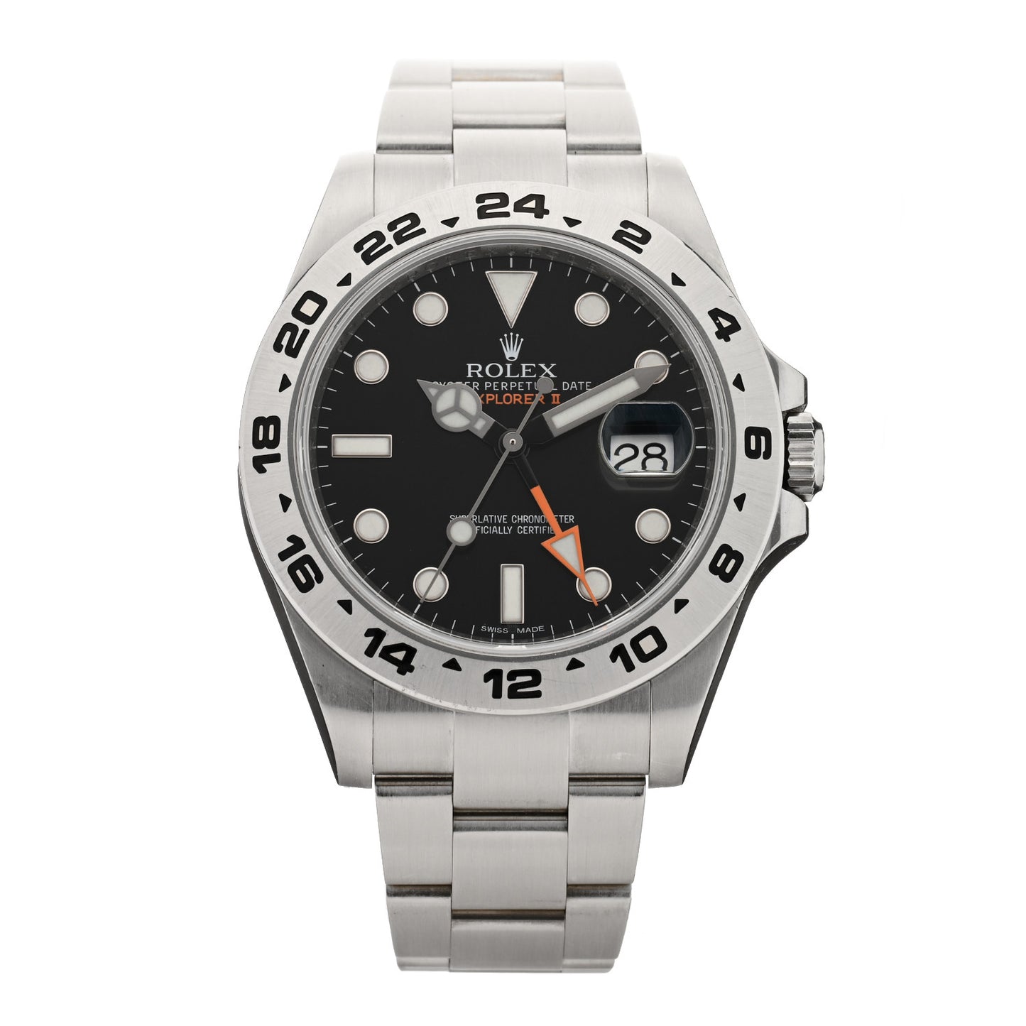 Stainless Steel 42mm Oyster Perpetual Date Explorer II Watch Black 216570