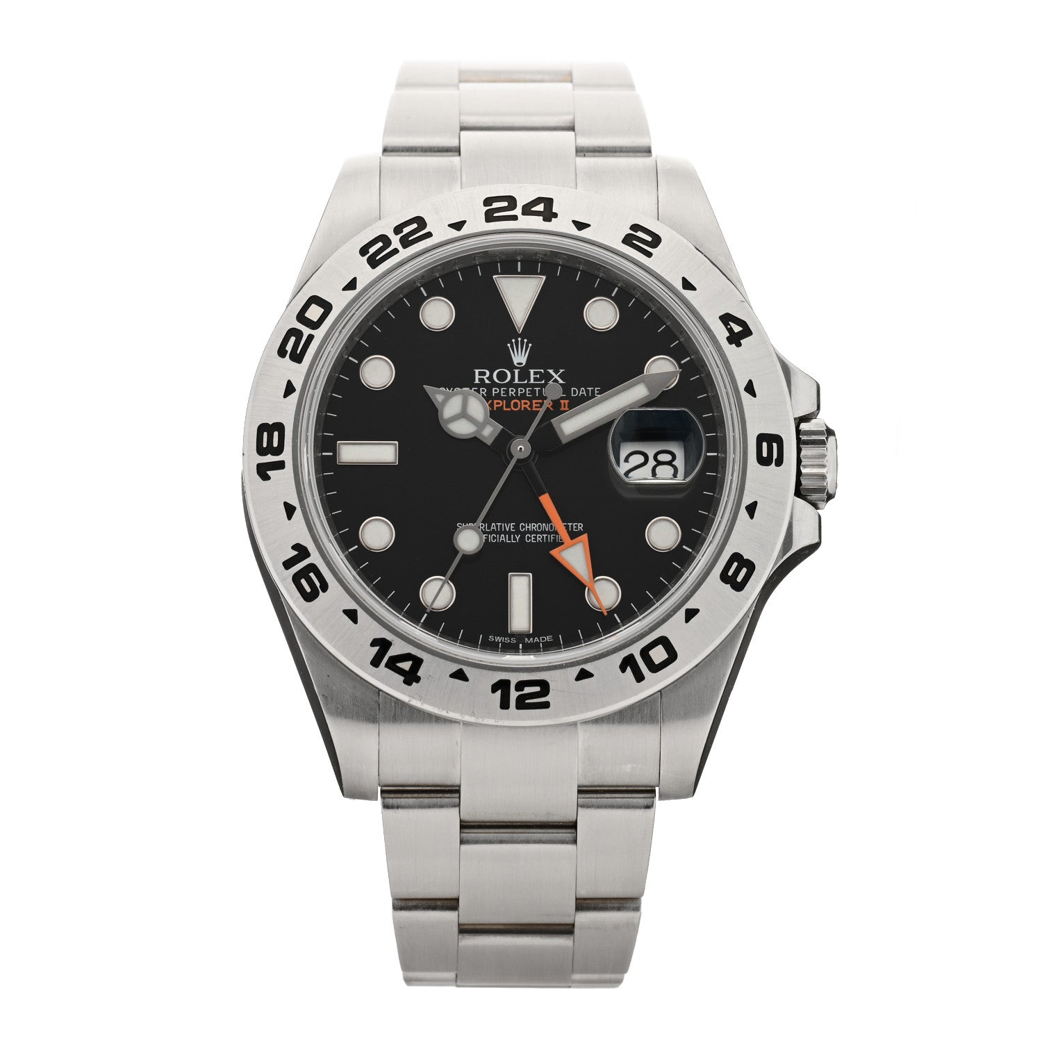 Rolex Stainless Steel 42mm Oyster Perpetual Date Explorer II Watch Black 216570 1 of 4