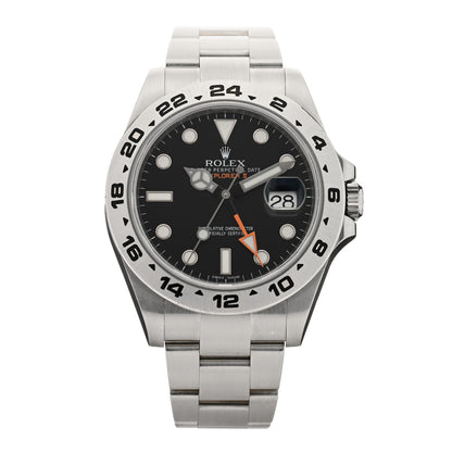 Rolex Stainless Steel 42mm Oyster Perpetual Date Explorer II Watch Black 216570 1 of 4