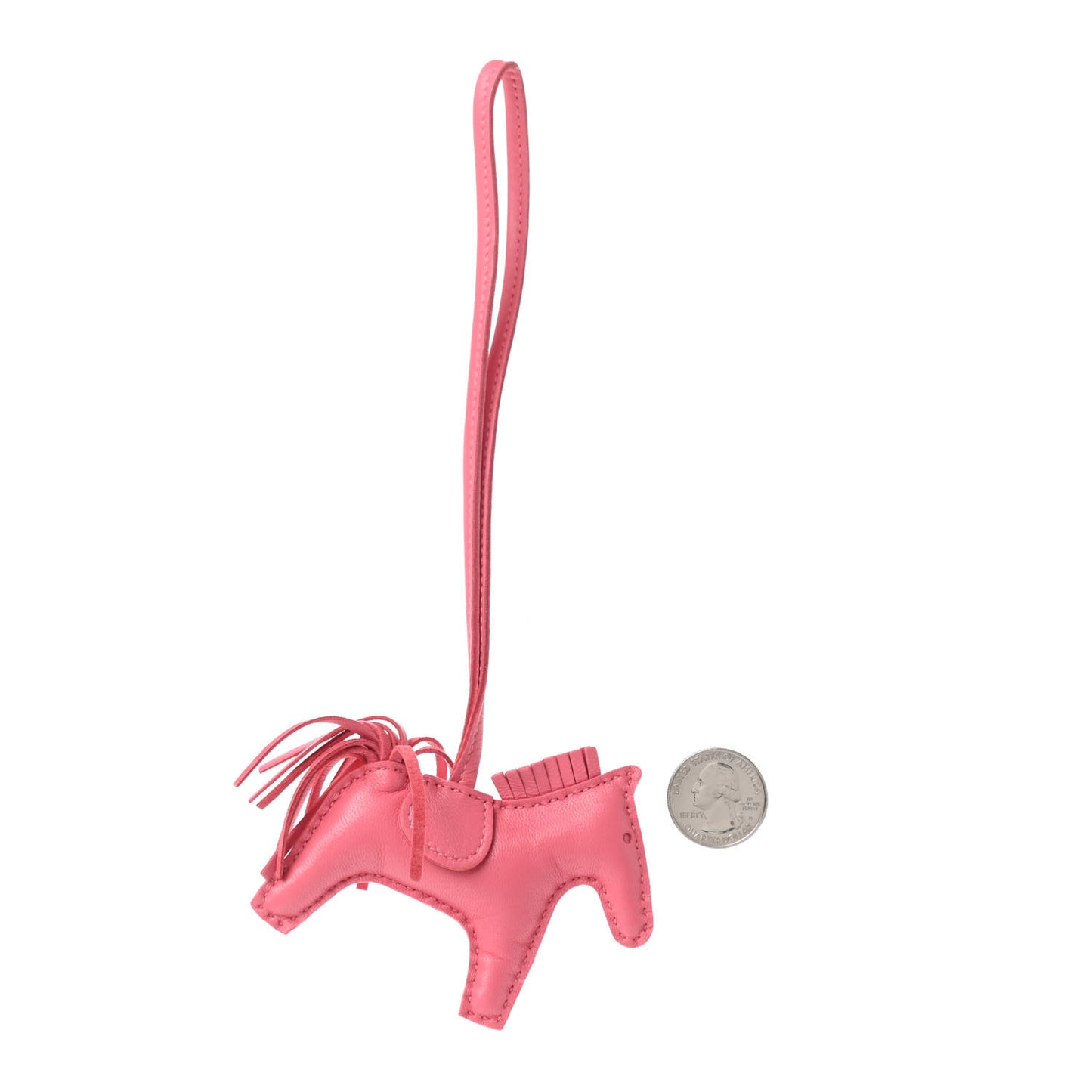 Milo Lambskin Grigri Rodeo Horse Bag Charm PM Rose Azalee