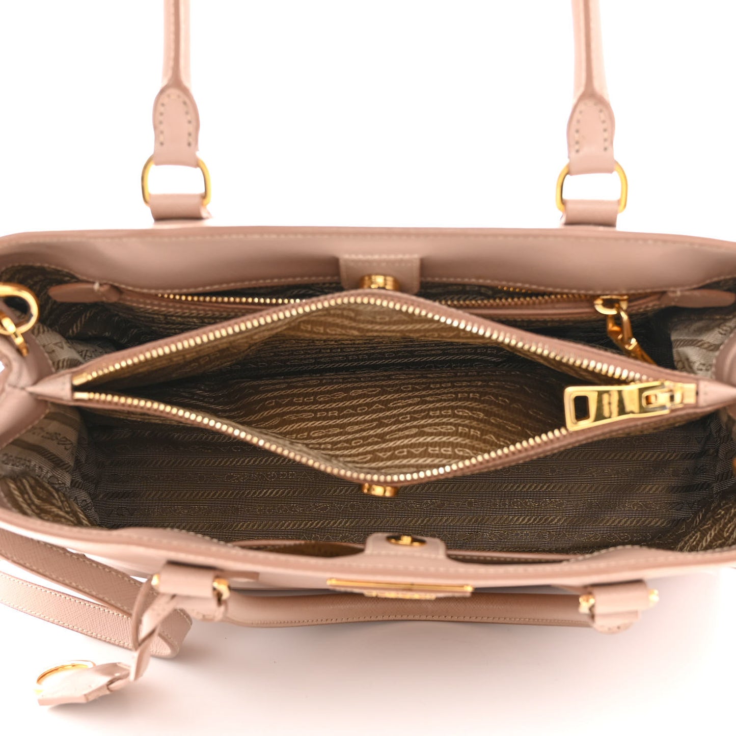 Saffiano Medium Galleria Double Zip Tote Cammeo