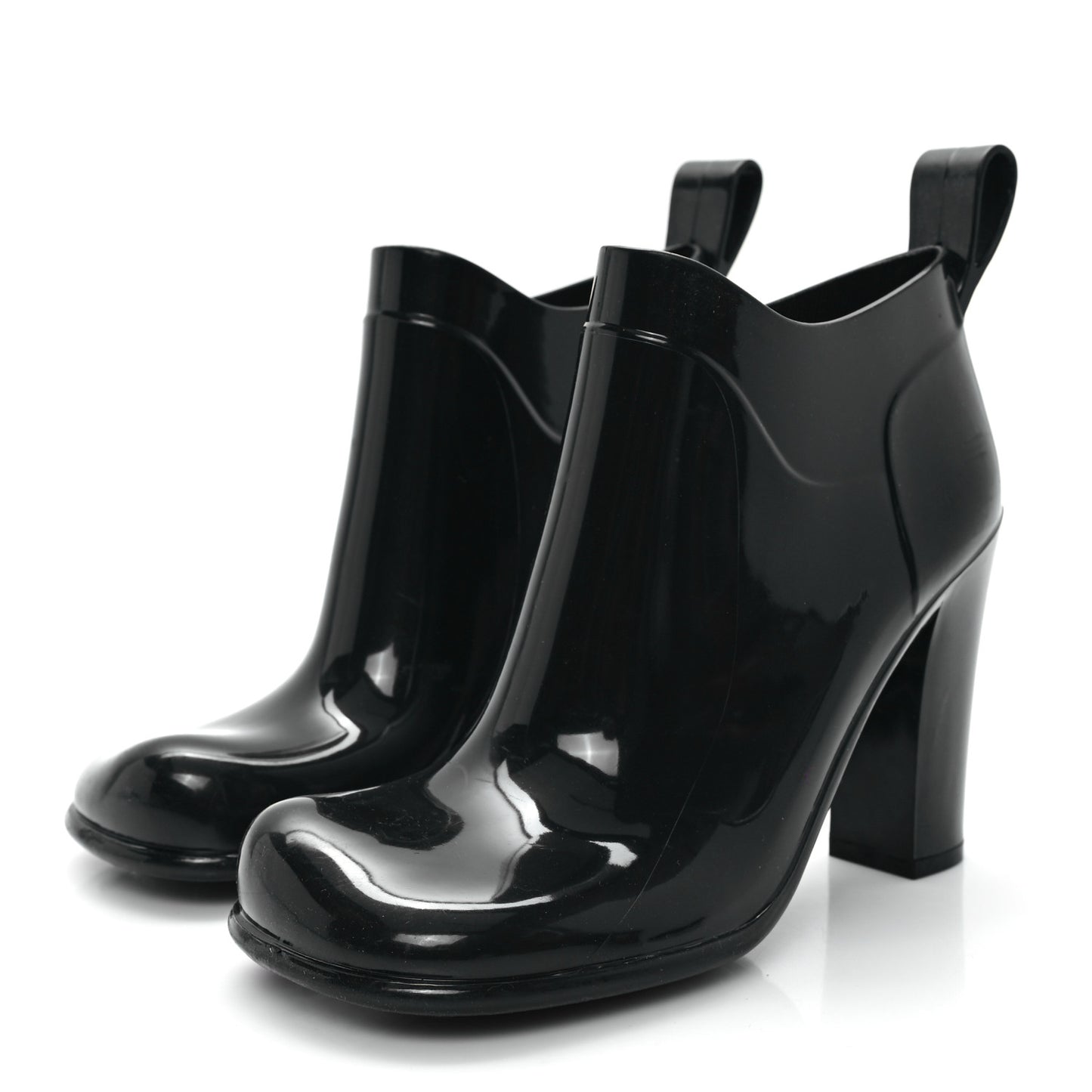Rubber Shine Ankle Boots 37 Black