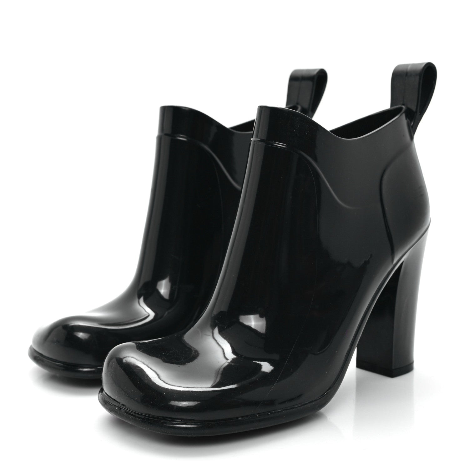 Bottega Veneta Rubber Shine Ankle Boots 37 Black 4 of 9