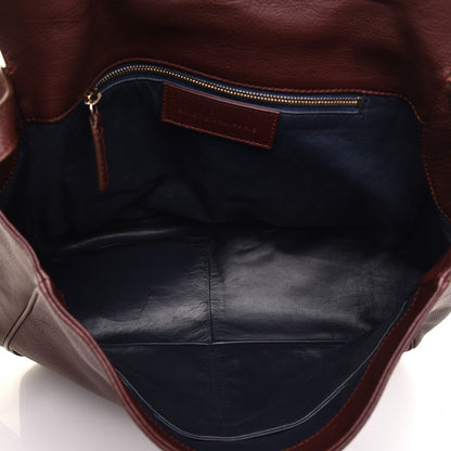 Balenciaga Grained Calfskin Tube Top Handle Tote Burgundy 5 of 9