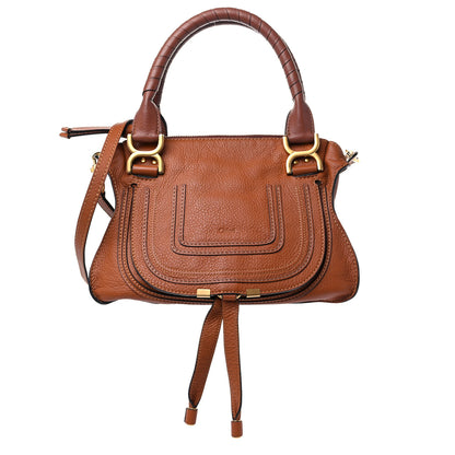 Chloe Calfskin Small Marcie Satchel Tan 1 of 14