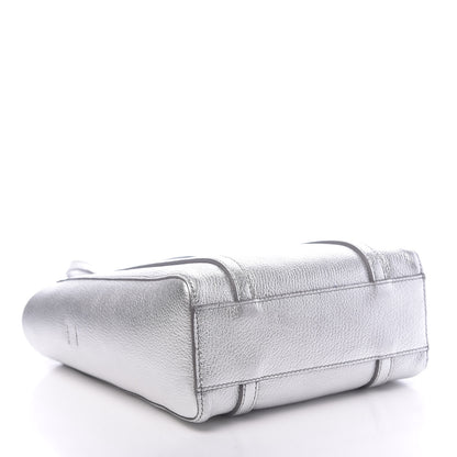 Balenciaga Metallic Goatskin Logo XXS Everyday Tote Argent Black 4 of 9