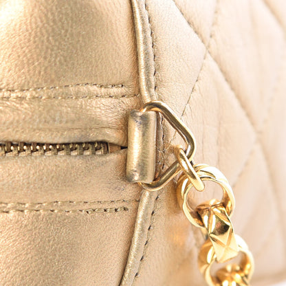 Chanel Metallic Lambskin Quilted Camera Case Gold 8 of 15