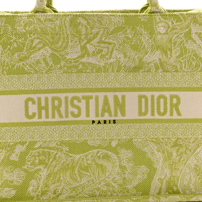Christian Dior Canvas Embroidered Medium Dioriviera Toile De Jouy Book Tote D-Lite Green 8 of 10