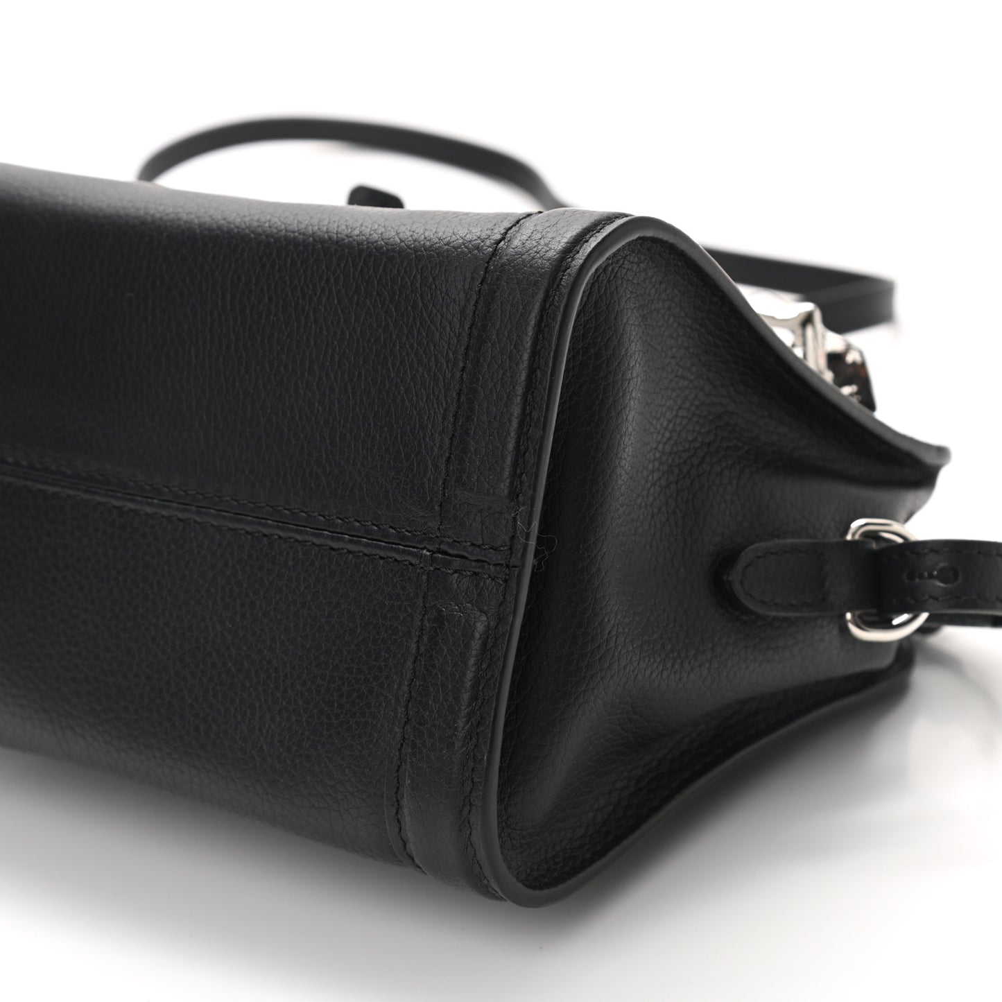Pebbled Calfskin Mini Padlock Navy