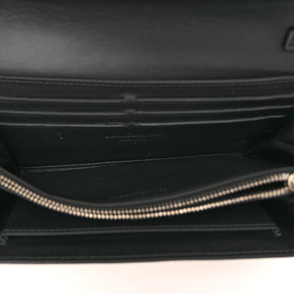 Alexander McQueen Metallic Pebbled Calfskin Skull Wallet on Chain Gold 5 of 10
