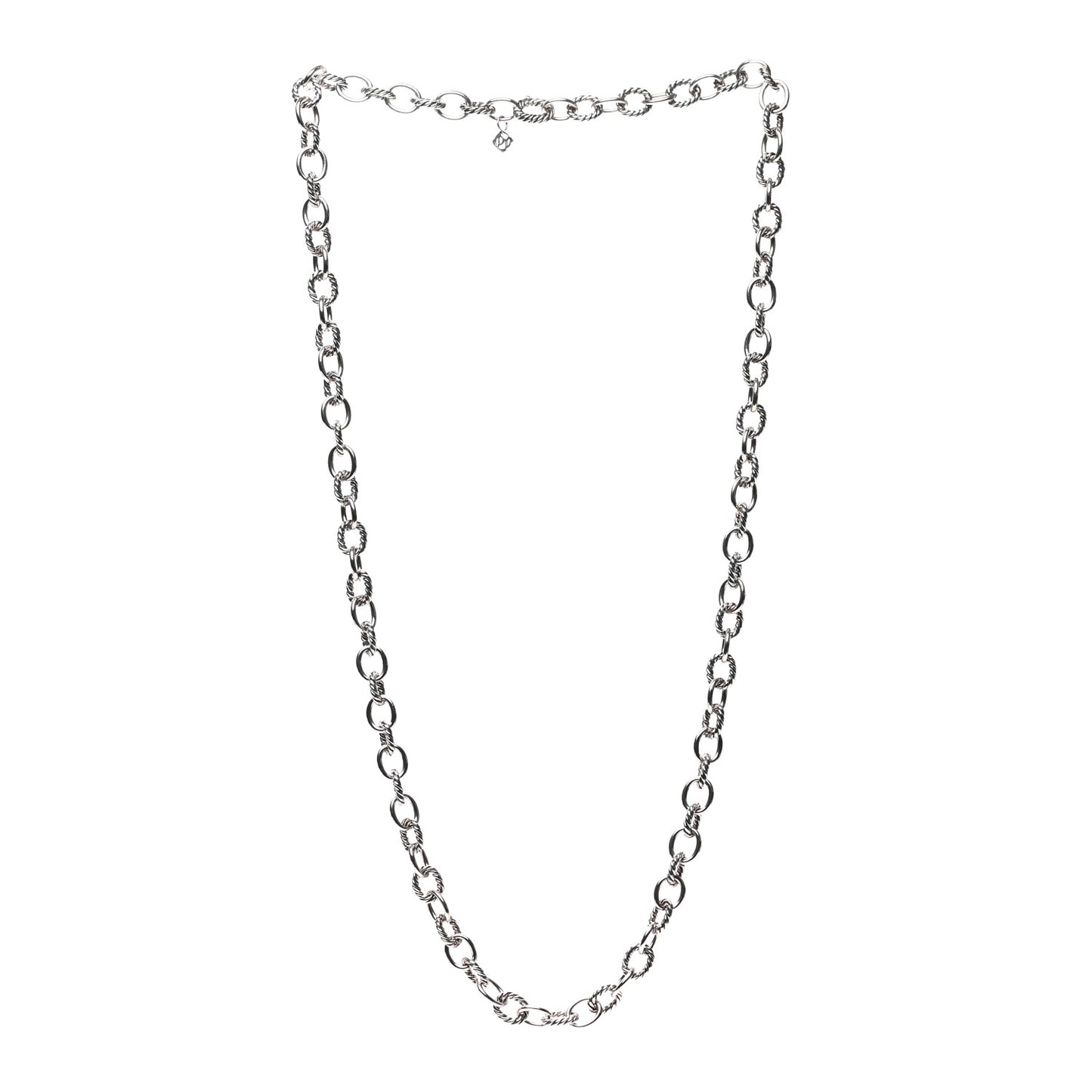 Sterling Silver 10mm Medium Oval Link Necklace 32"
