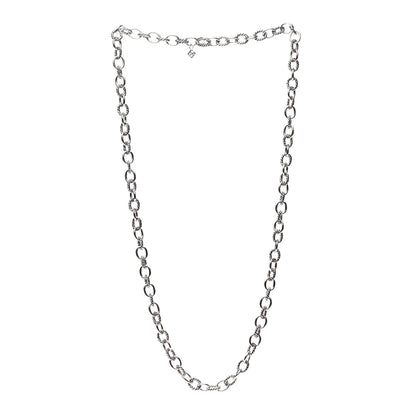 David Yurman Sterling Silver 10mm Medium Oval Link Necklace 32" 3 of 4