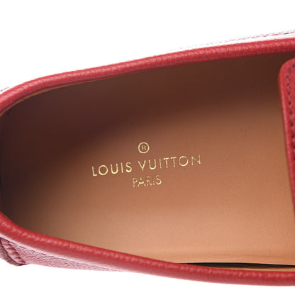 Louis Vuitton Calfskin Mens Monte Carlo Car Shoe Moccasin Loafers 9 Red 7 of 8