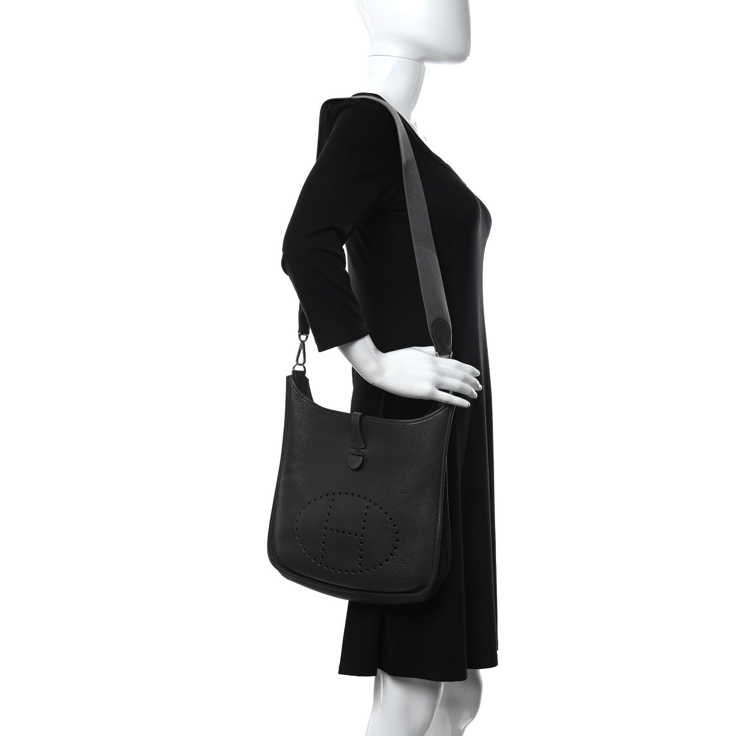Hermes Taurillon Clemence Evelyne PM Graphite 2 of 11