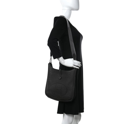 Hermes Taurillon Clemence Evelyne PM Graphite 2 of 11