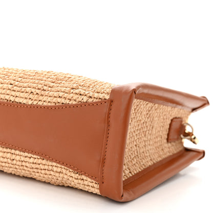 Christian Louboutin Raffia Calfskin Mini By My Side Tote Natural Cuoio 10 of 10