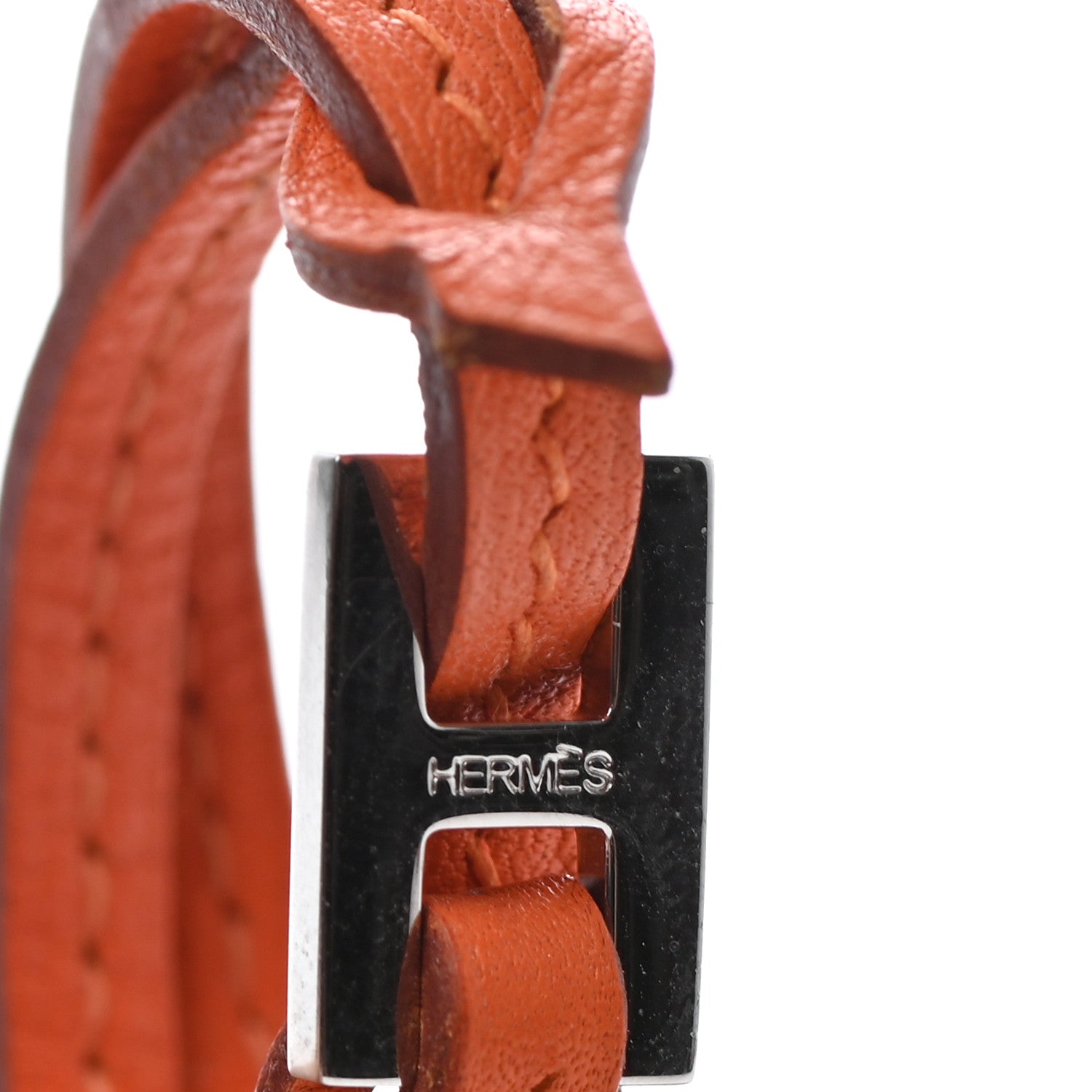 Hermes Swift Double Tour H Bracelet Orange 4 of 4