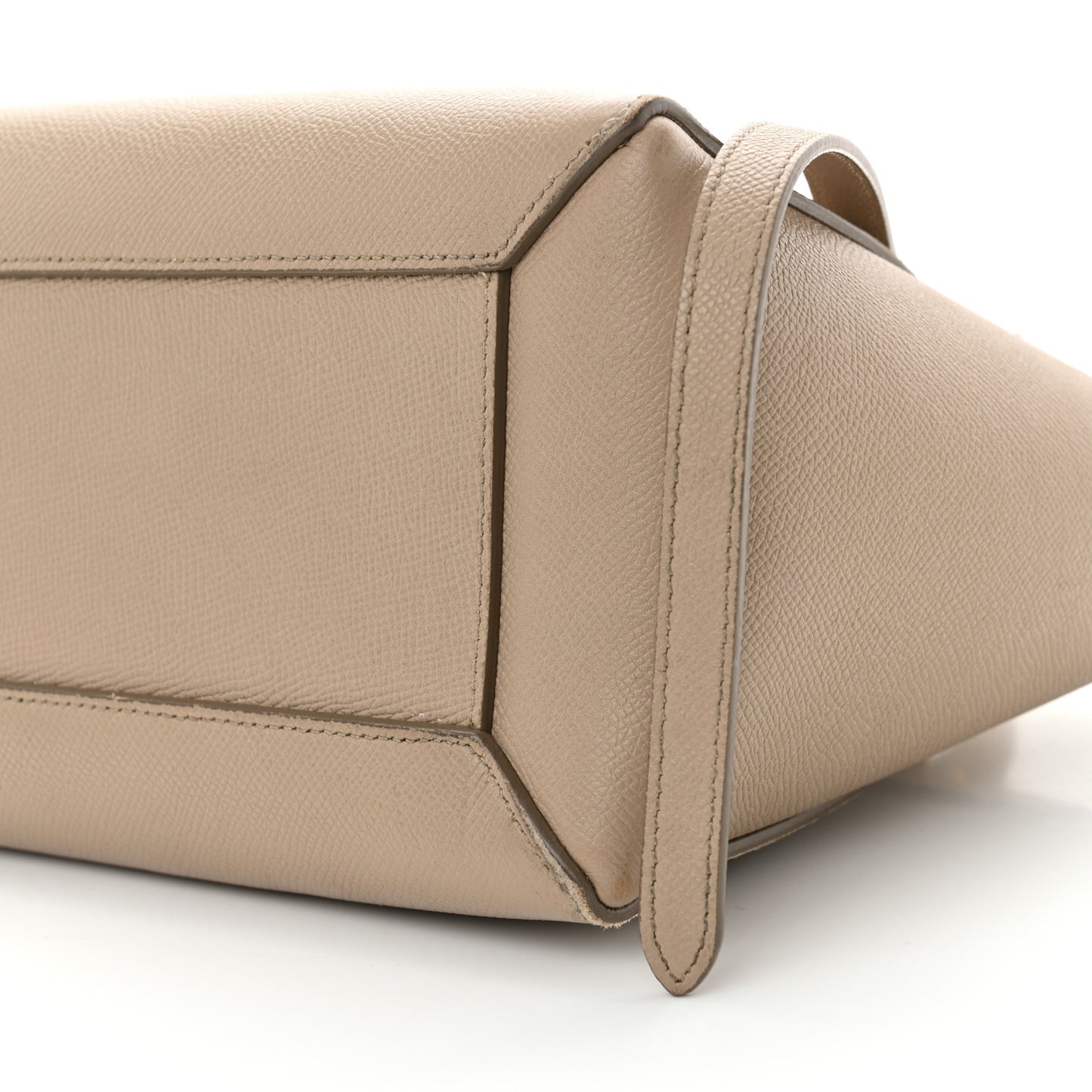 Grained Calfskin Micro Belt Bag Light Taupe