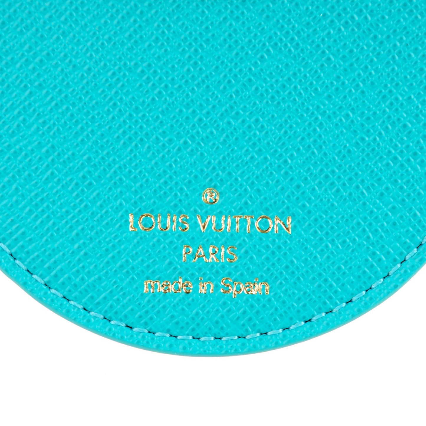 Monogram Illustre V Bag Charm Key Ring Turquoise