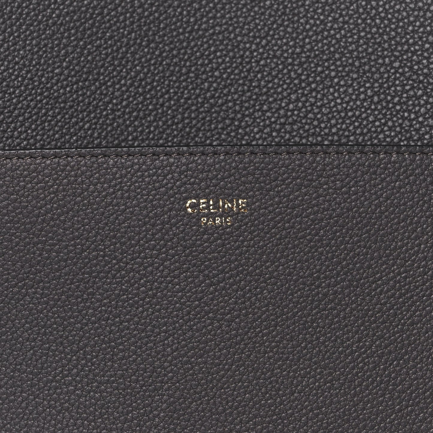 Soft Grained Calfskin Sangle Bucket Bag Grey