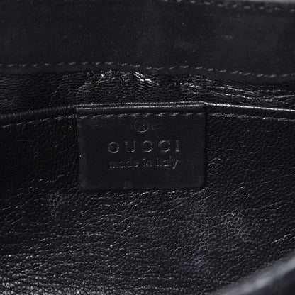 Gucci Suede Studded Horsebit Clutch Bag Black 6 of 24