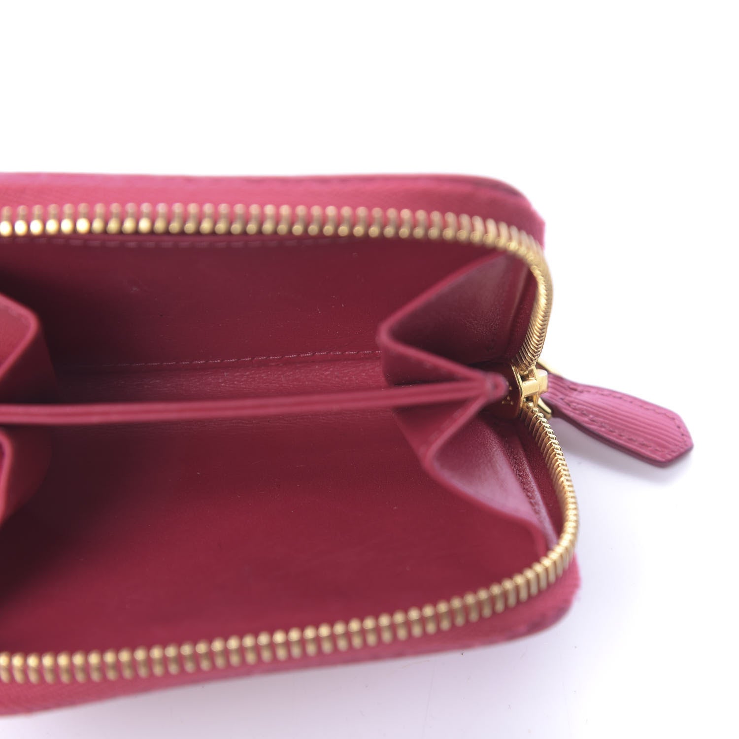 Prada Vitello Move Metal Coin Purse Peonia 4 of 8