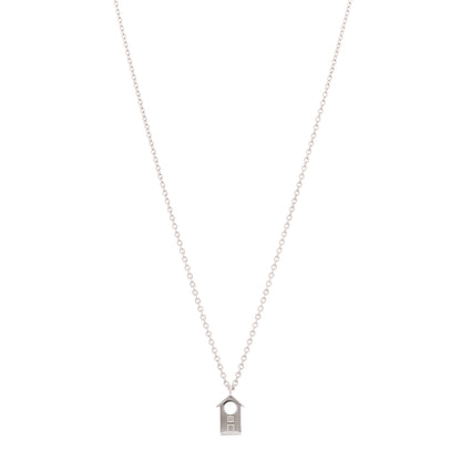 Chanel Metal Bird House Lanyard Necklace Silver 1 of 6