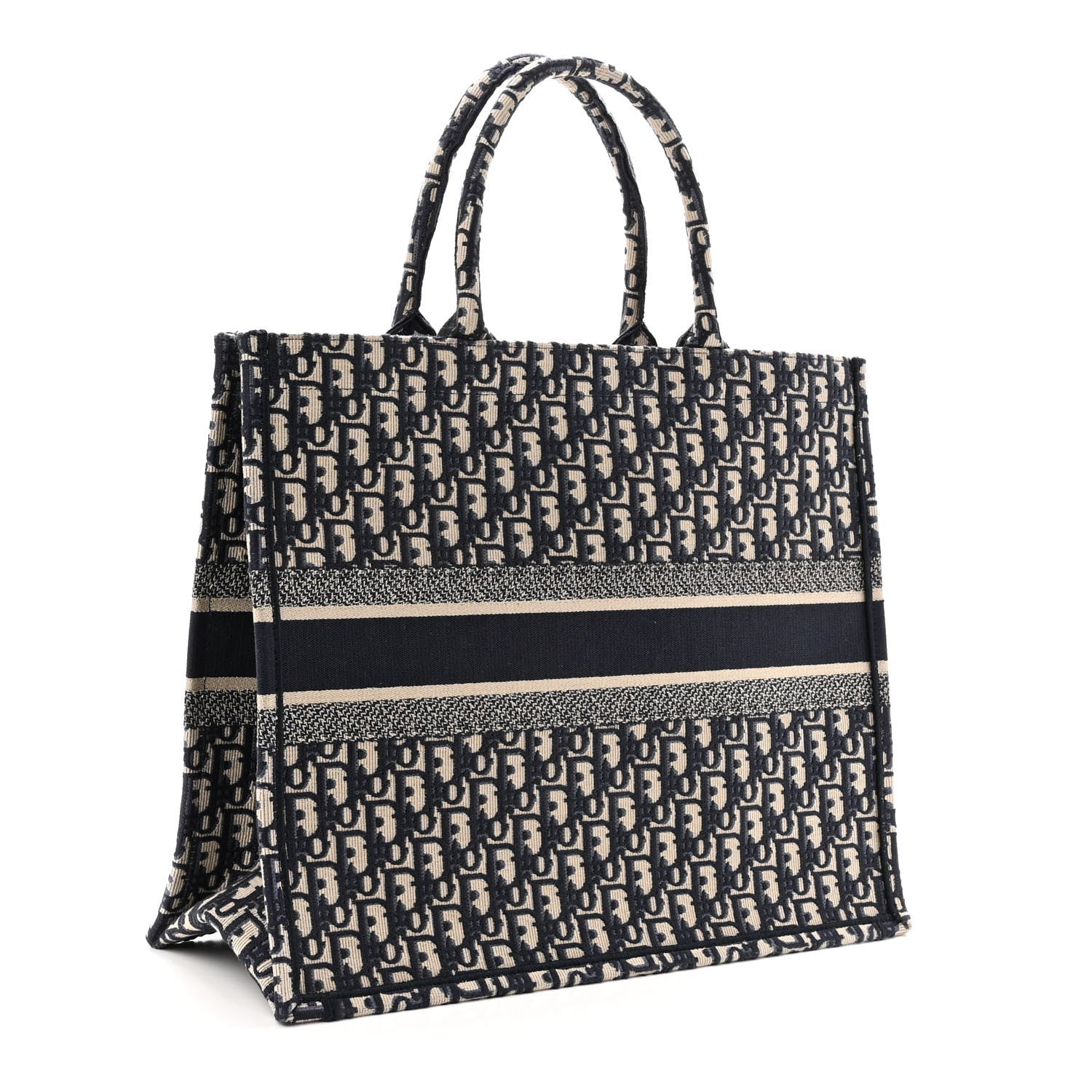 Christian Dior Oblique Large Book Tote Blue Multicolor 2 of 10