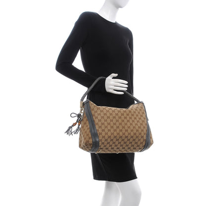 Gucci Monogram Medium Bella Hobo Grey 2 of 12