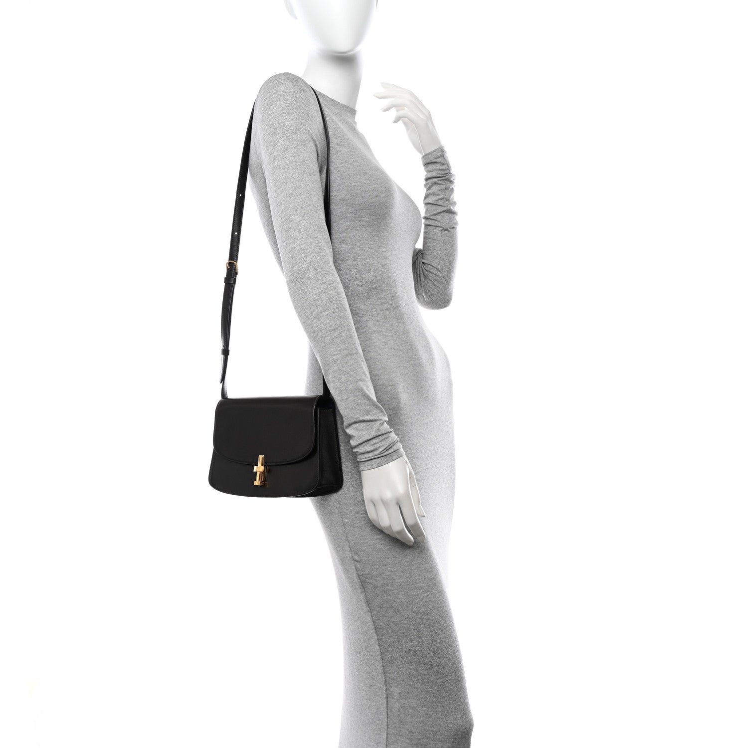 The Row Sleek Calfskin The Sofia 8.75 Crossbody Dark Brown 2 of 12