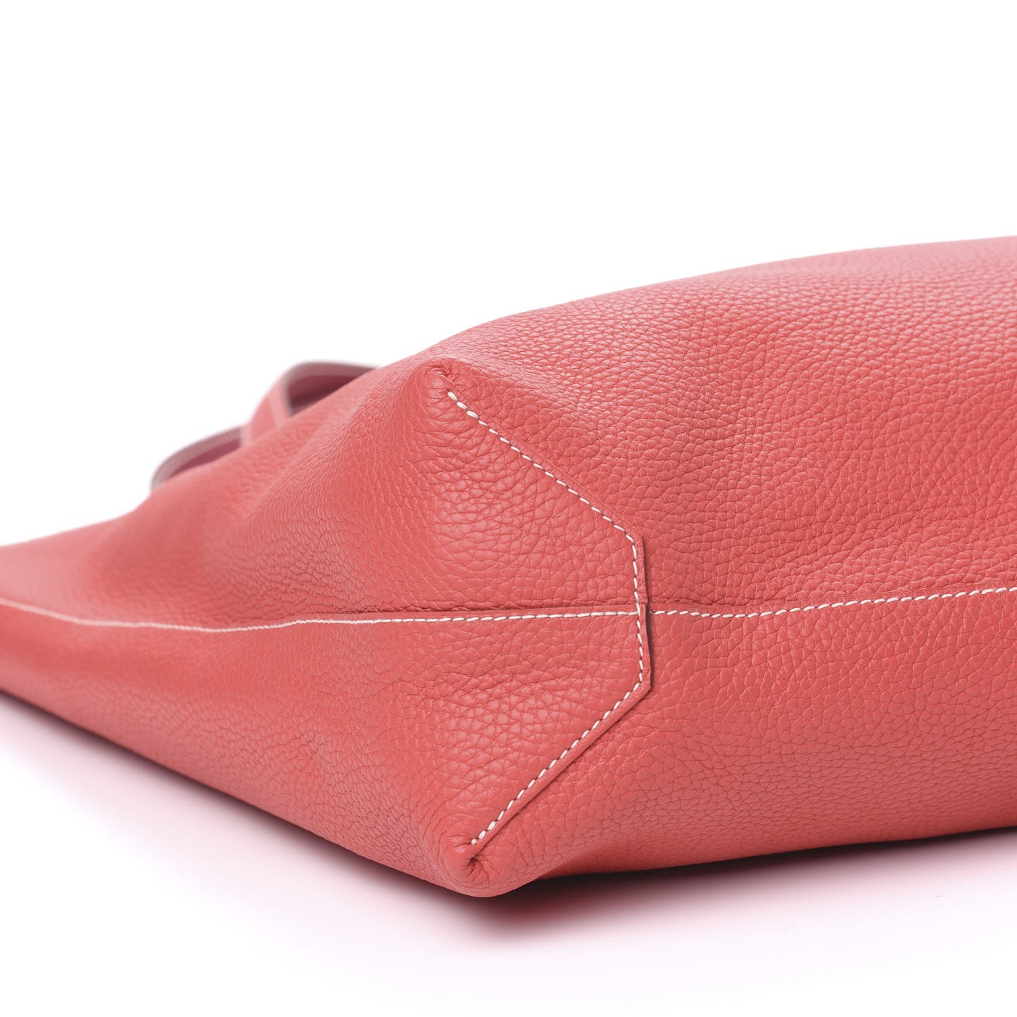 Taurillon Clemence Double Sens 36 Reversible Tote Rubis Bougainvillea