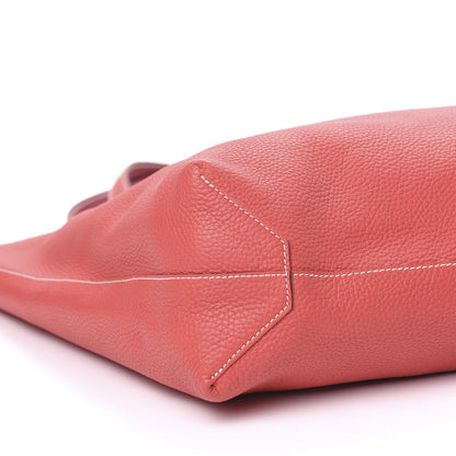 Hermes Taurillon Clemence Double Sens 36 Reversible Tote Rubis Bougainvillea 13 of 15