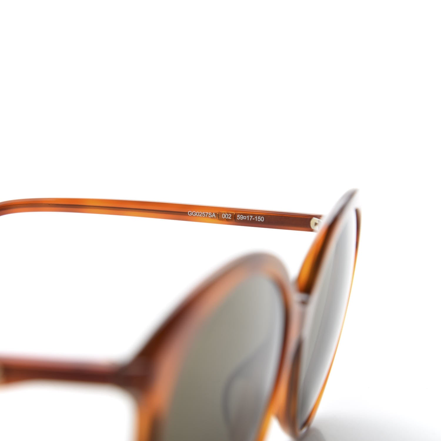 Gucci Acetate GG Sunglasses GG0257S Havana 6 of 8