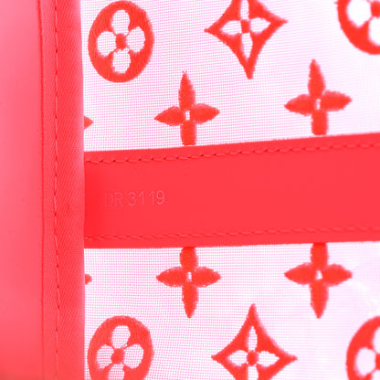Louis Vuitton Monogram Fluo See Through Keepall Bandouliere 50 Rose 8 of 11