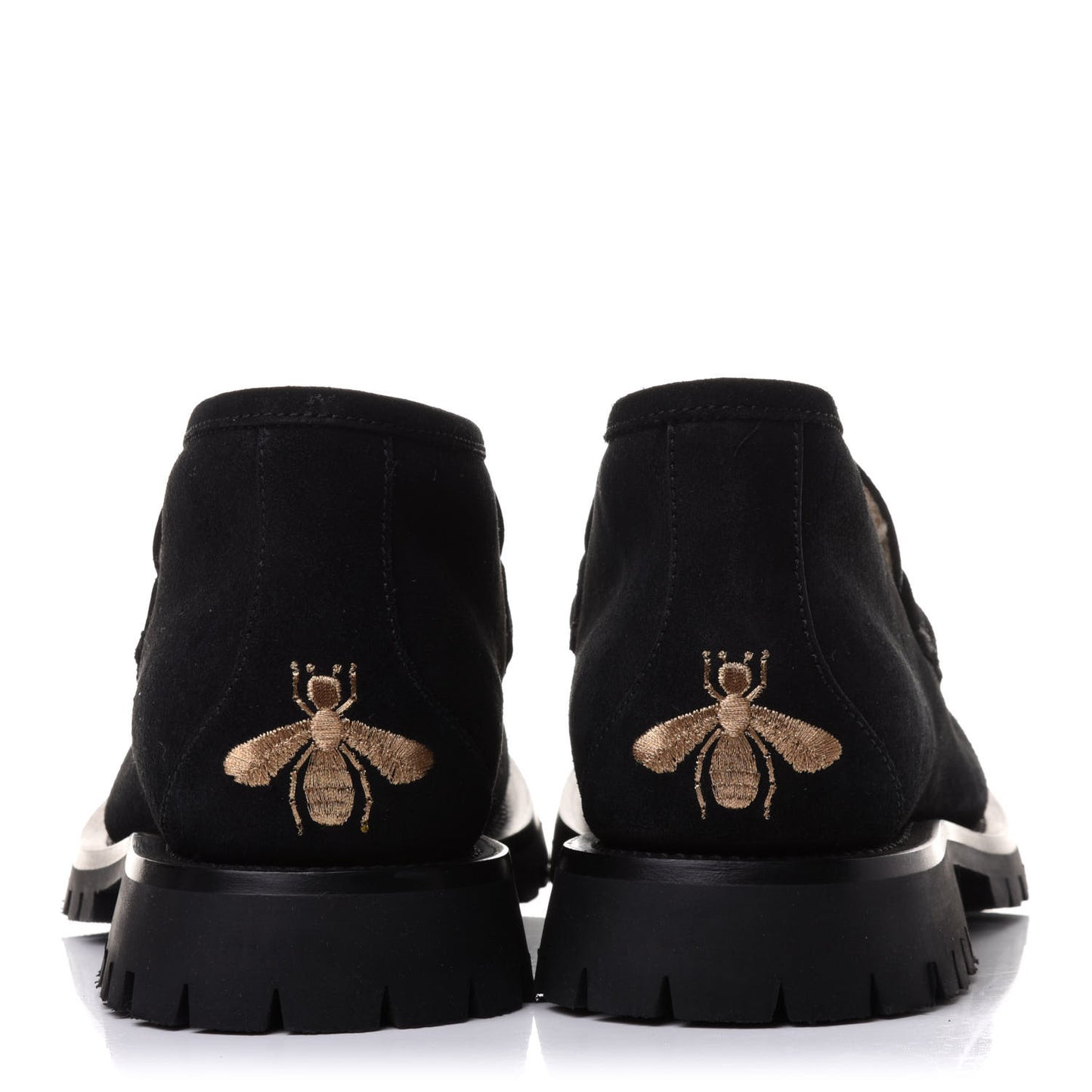 Suede Shearling Mens Harald Horsebit Ankle Boots 7 Black Butterscotch