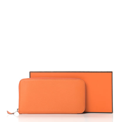Hermes Chevre Mysore Azap Wallet Orange 8 of 8