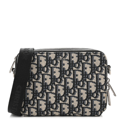 Christian Dior Oblique Pouch Beige Black 1 of 14